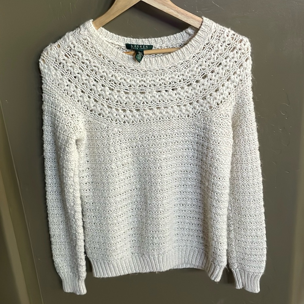 Lauren Ralph Lauren Sweater! Alpaca & Wool Blend! Creme